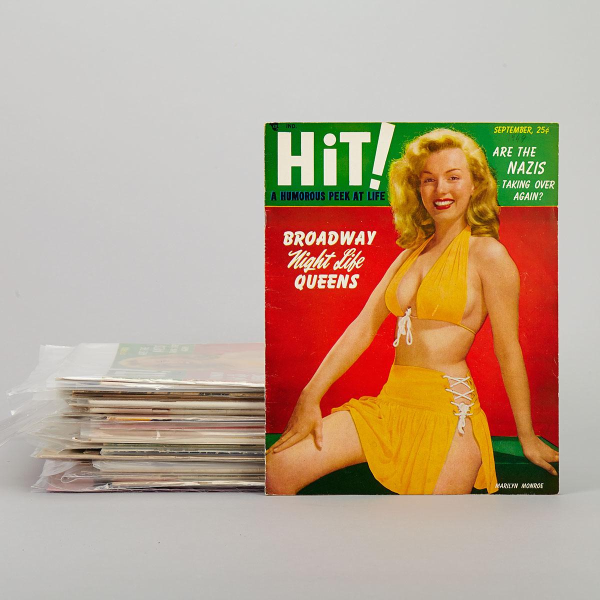 Marilyn Monroe Covers: Miscellaneous Selection of 25 Oversize Magazines, 1940’s-1960’s