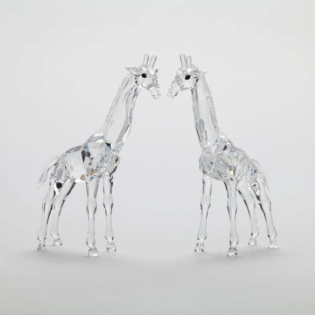 Swarovski Crystal Camel and Pair of Giraffes, 2004/05