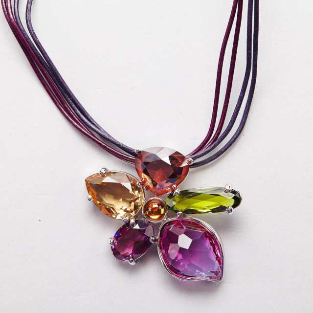 Three Swarovski Crystal Necklaces and Two Pendants, late 20th/early 21st century