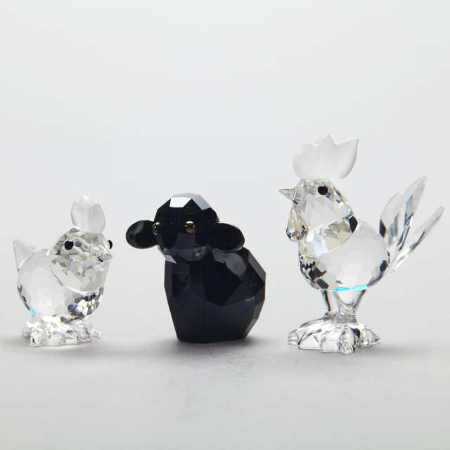 Nine Swarovski Crystal Animals, late 20th/early 21st century