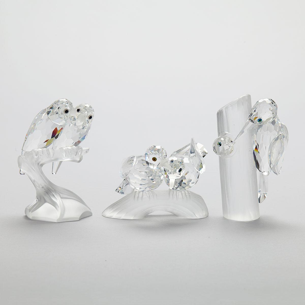 Swarovski Crystal Figurines, “Caring and Sharing” Series, 1987-89