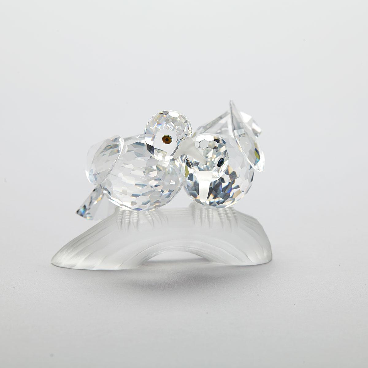 Swarovski Crystal Figurines, “Caring and Sharing” Series, 1987-89