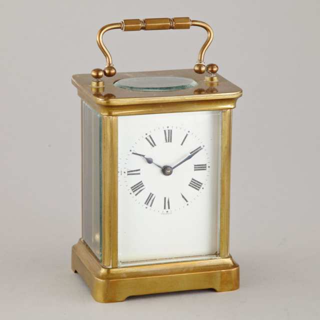 French Brass Carriage Clock, c.1900