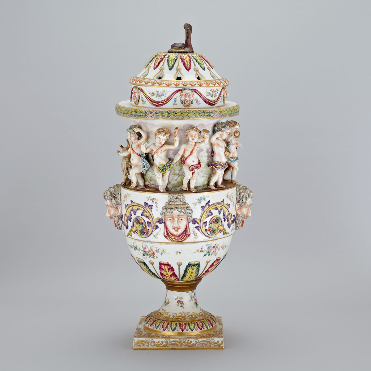 ‘Naples’ Large Covered Urn, late 19th century