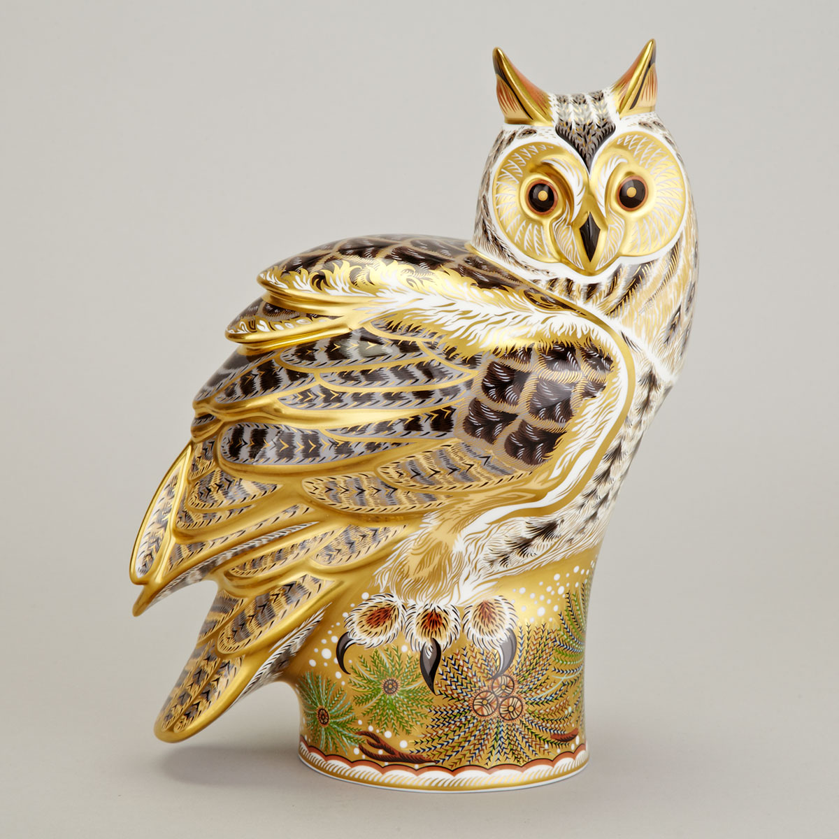 Royal Crown Derby Model of a Long-Eared Owl, 167/300, 2009