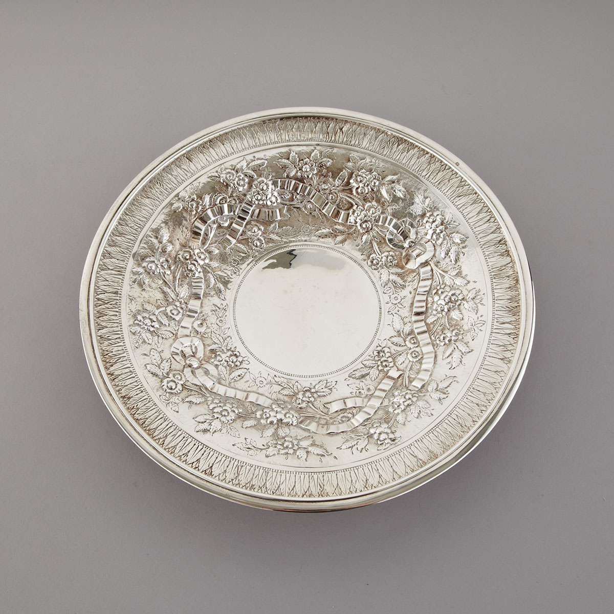 French Silver Cake Plate, Paris, c.1900