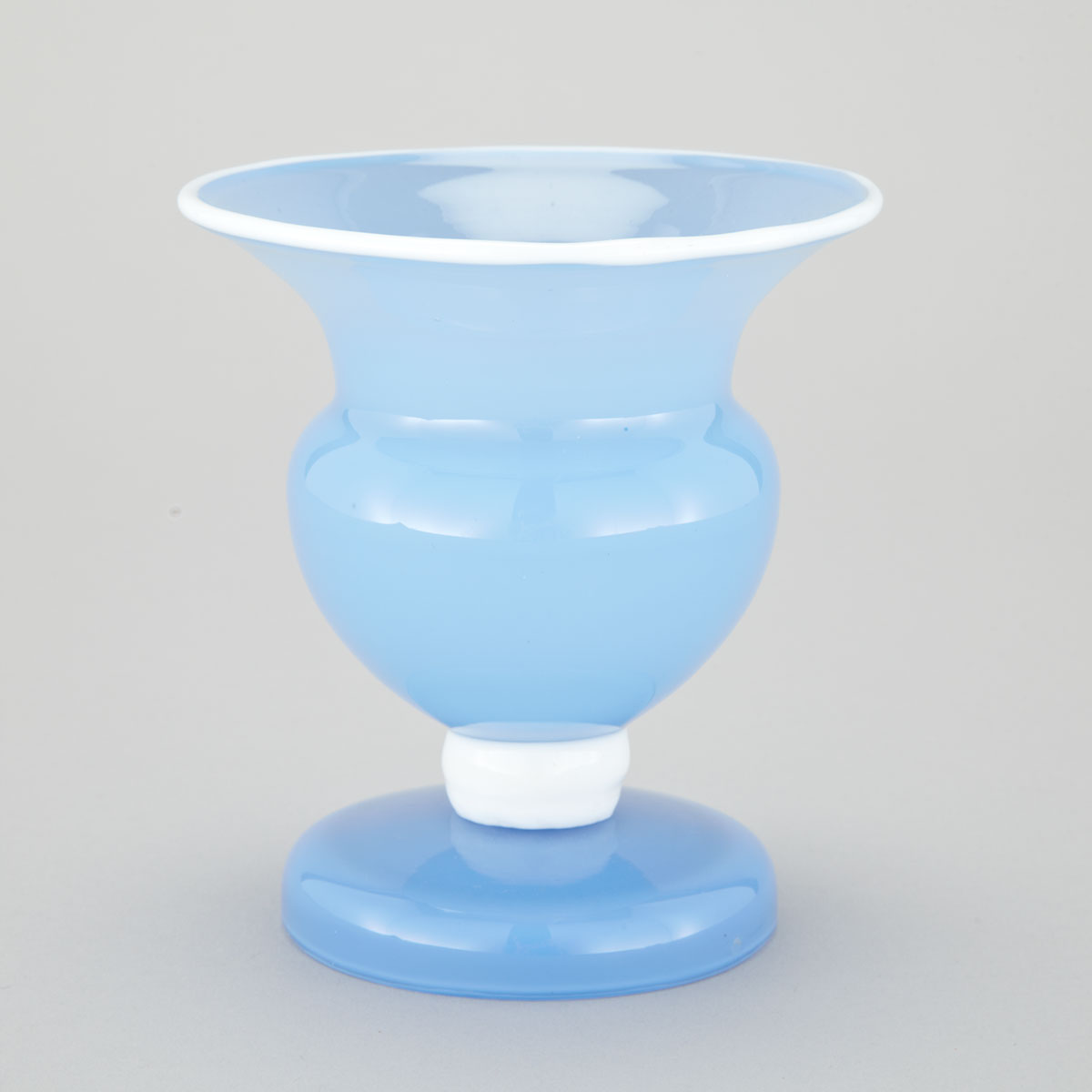 Loetz Opaque Pale Blue and White Glass Vase, early 20th century