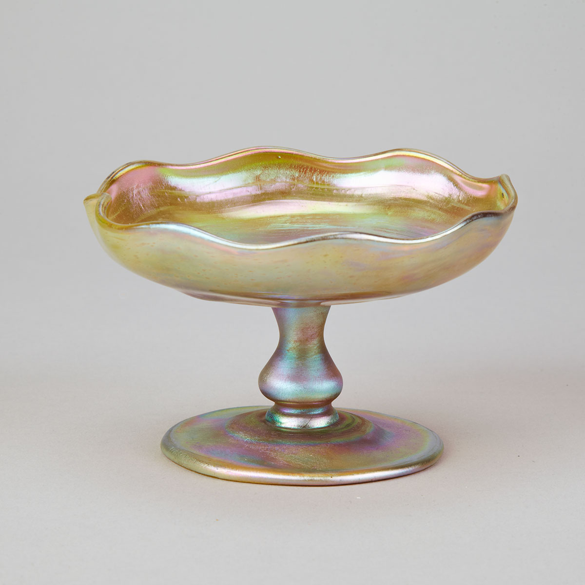 Tiffany ‘Favrile’ Iridescent Glass Small Comport, c.1904