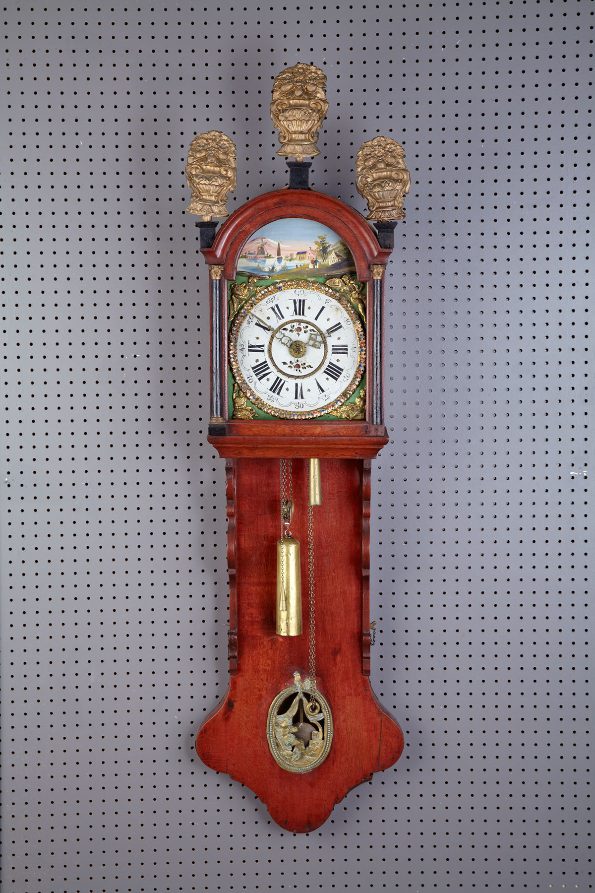 Dutch Mahogany Staart Clock with Alarm, 19th century