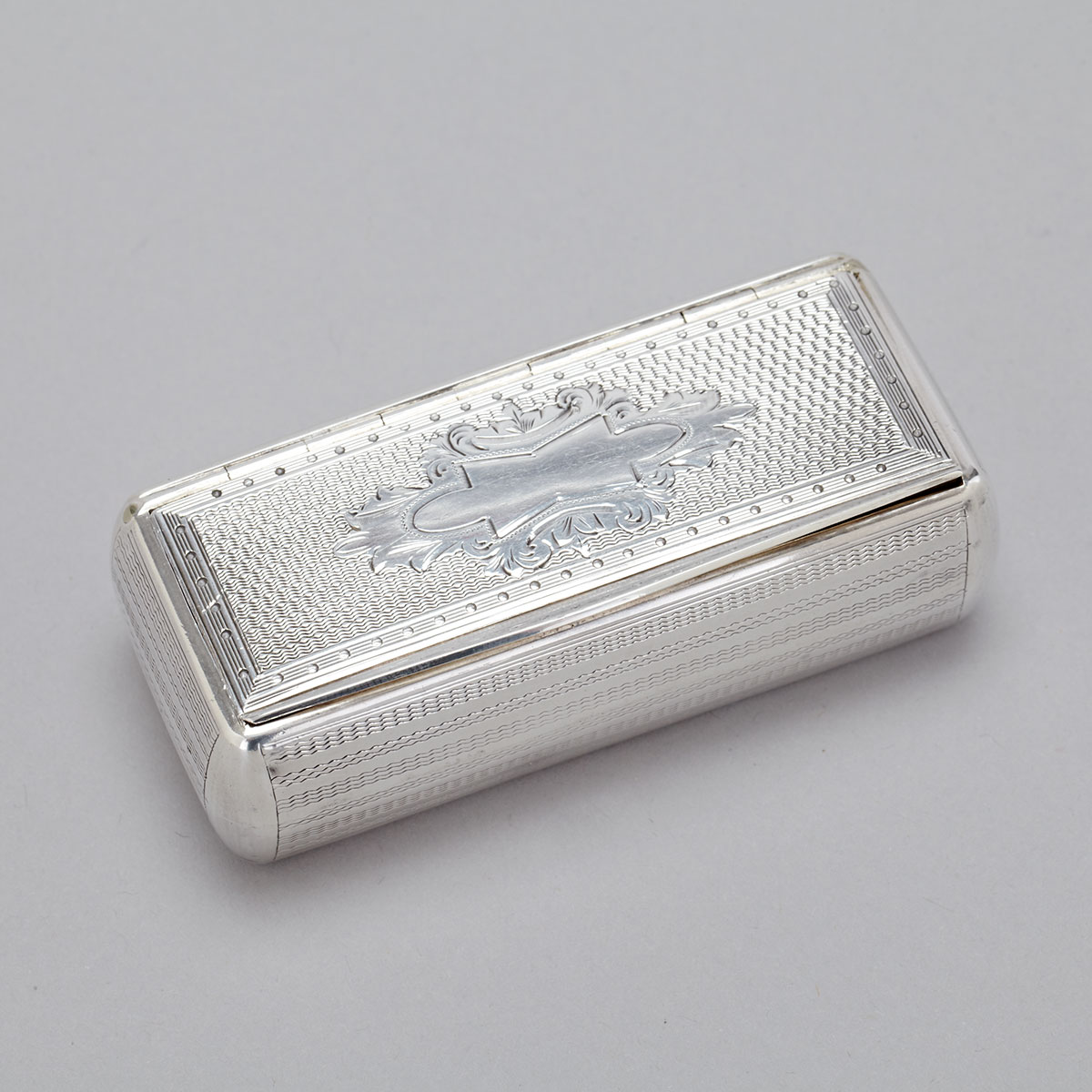 French Silver Oblong Snuff Box, François-Désiré Froment-Meurice, Paris, mid-19th century