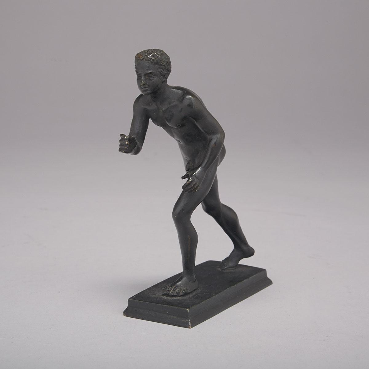 Small Italian Grand Tour Souvenir Figure of an Athlete, 19th century