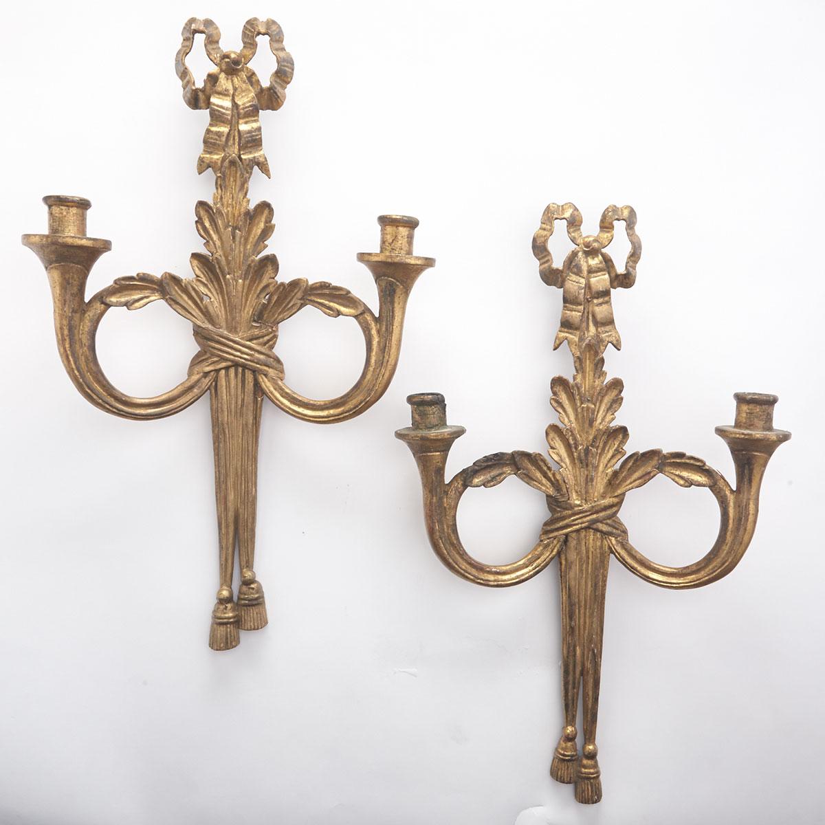 Pair of Louis XVI Style Wall Sconces, mid 20th century