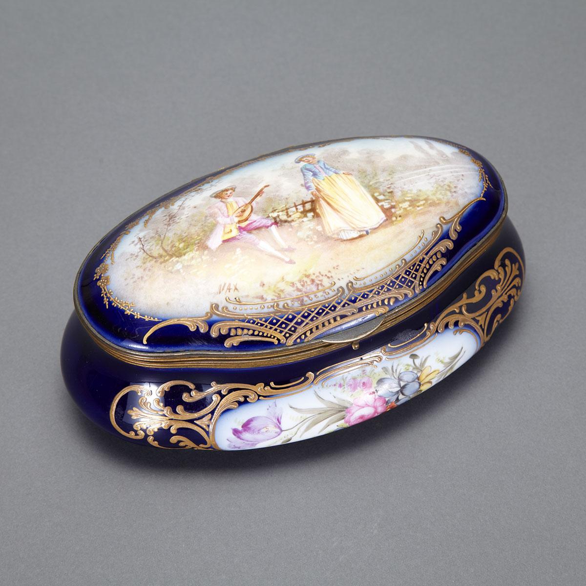 ‘Sèvres’ Oval Dresser Box, early 20th century