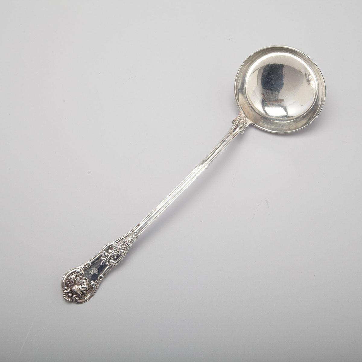 Victorian Scottish Silver Queens Pattern Soup Ladle, William Clark Shaw (probably), Glasgow, 1842