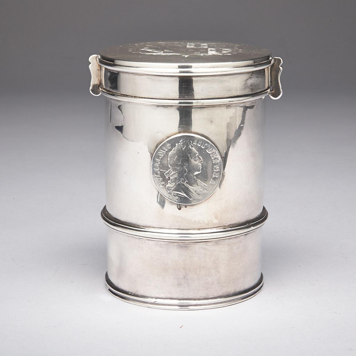 Antique Silver Tobacco Jar