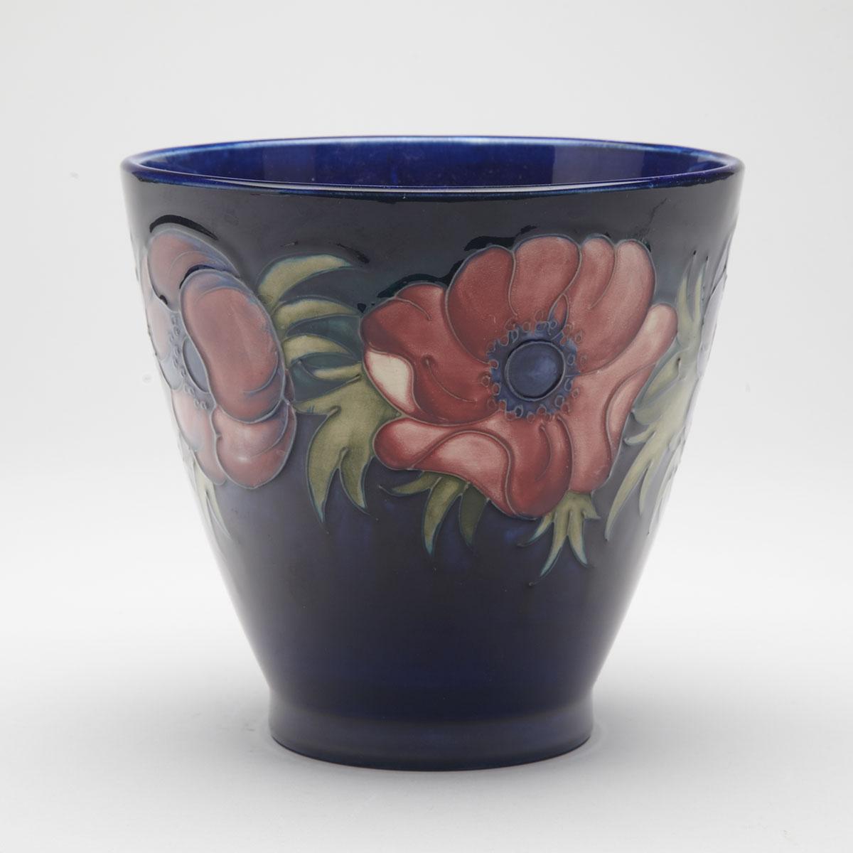 Moorcroft Amemone Vase, 1960s