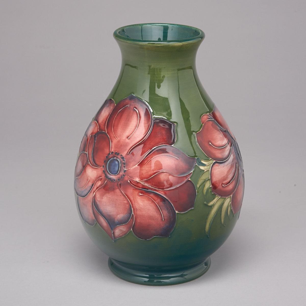 Moorcroft Anemone Vase, 1980s