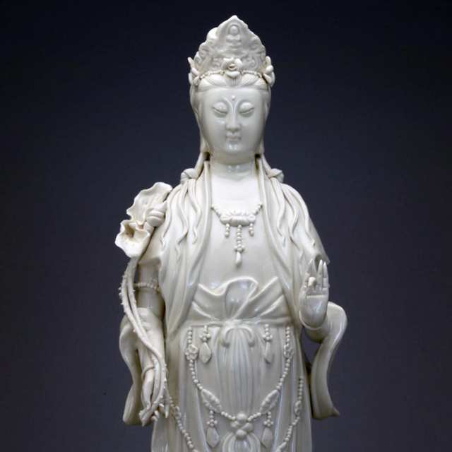 Blanc-de-Chine Figure of Standing Guanyin