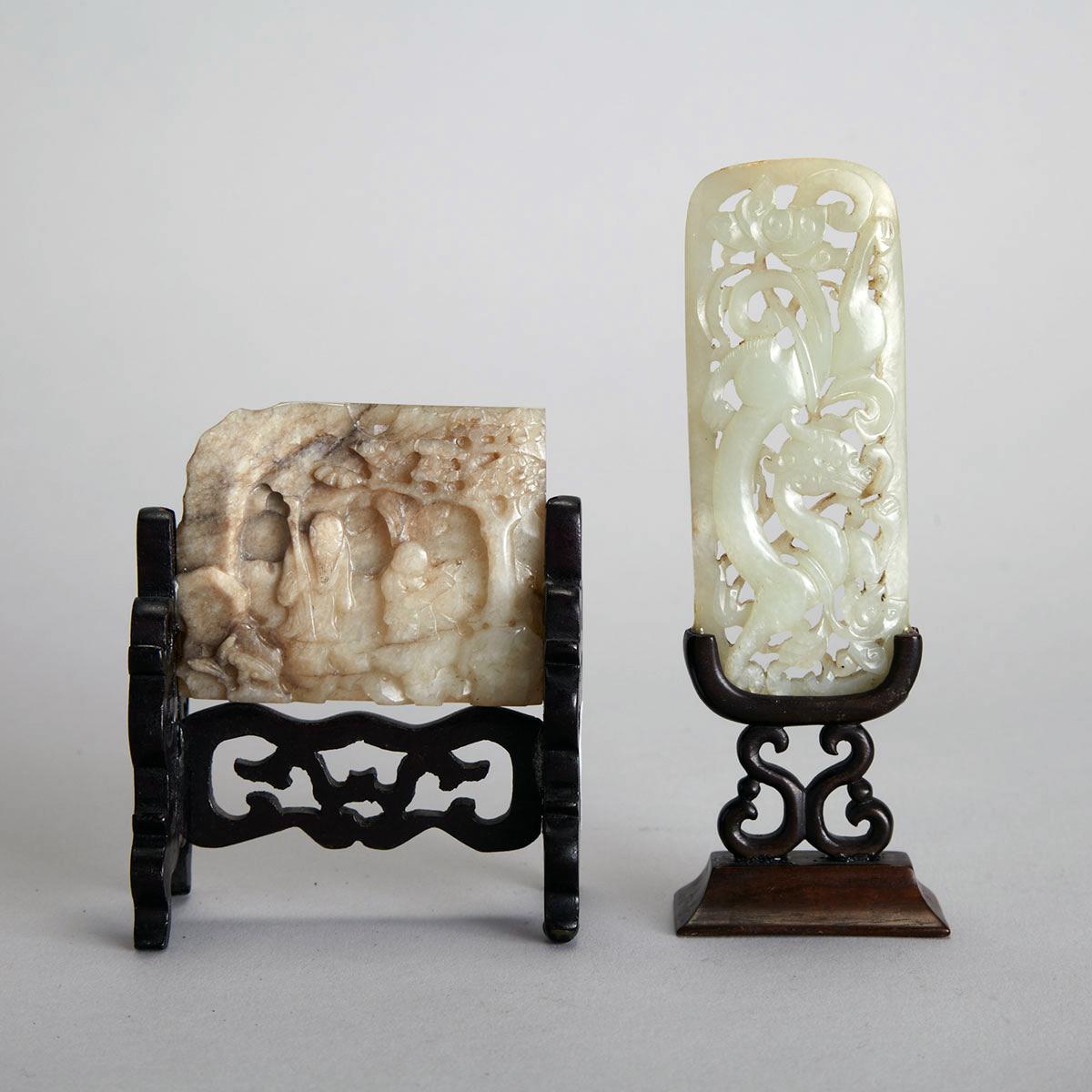Two Jade Carvings, 17th to 19th Century