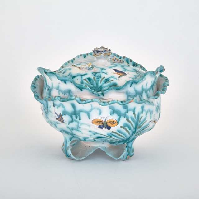 Philippe Mombaers, Brussels Faience Cabbage Tureen and Cover, 18th Century