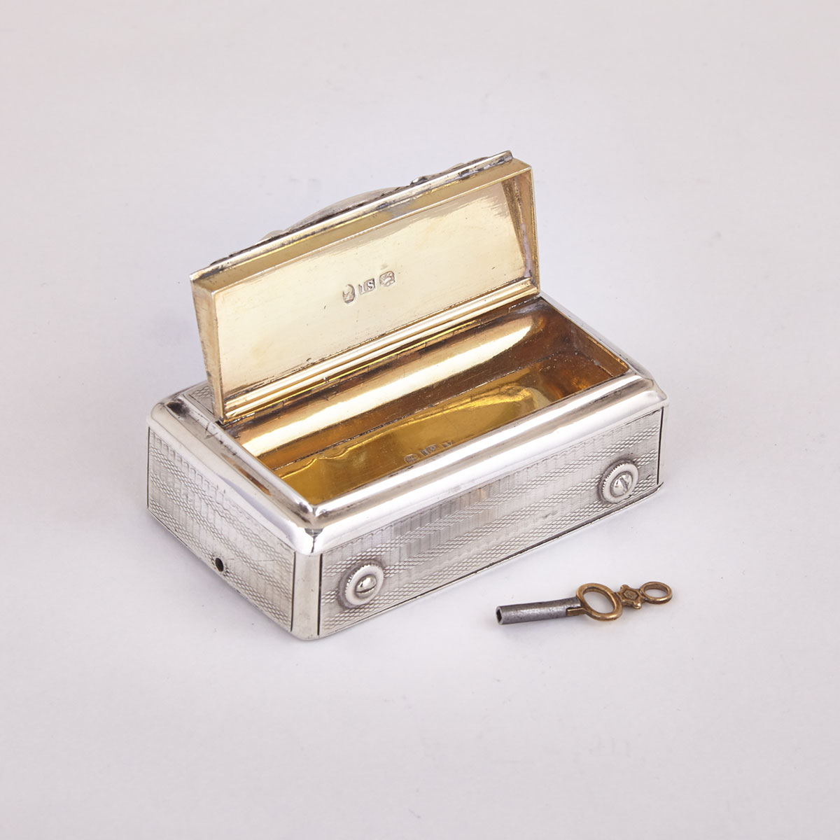 George III Silver Musical Snuff Box, John Shaw, Birmingham, 1819