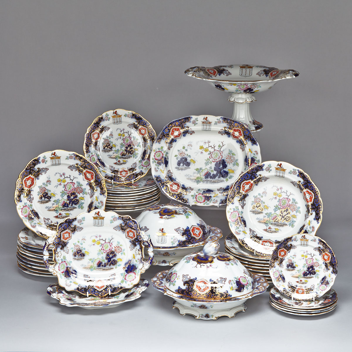 Ashworths ‘Real Ironstone China’ Armorial Service, 19th century