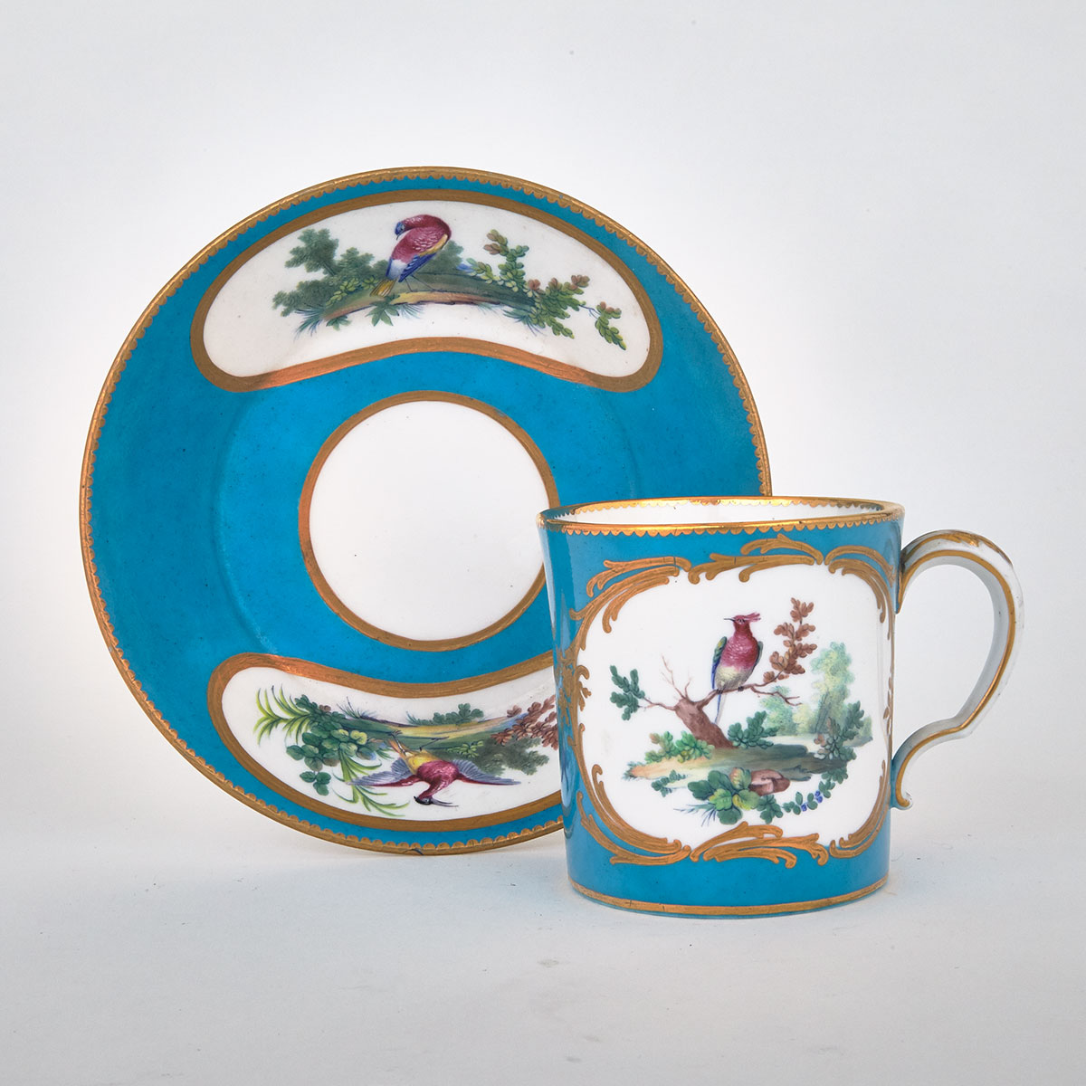 Sèvres Coffee Can and Saucer, 18th century
