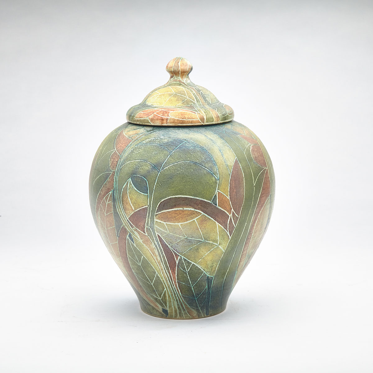 Brooklin Pottery Vase and Cover, Theo and Susan Harlander, c.1980 