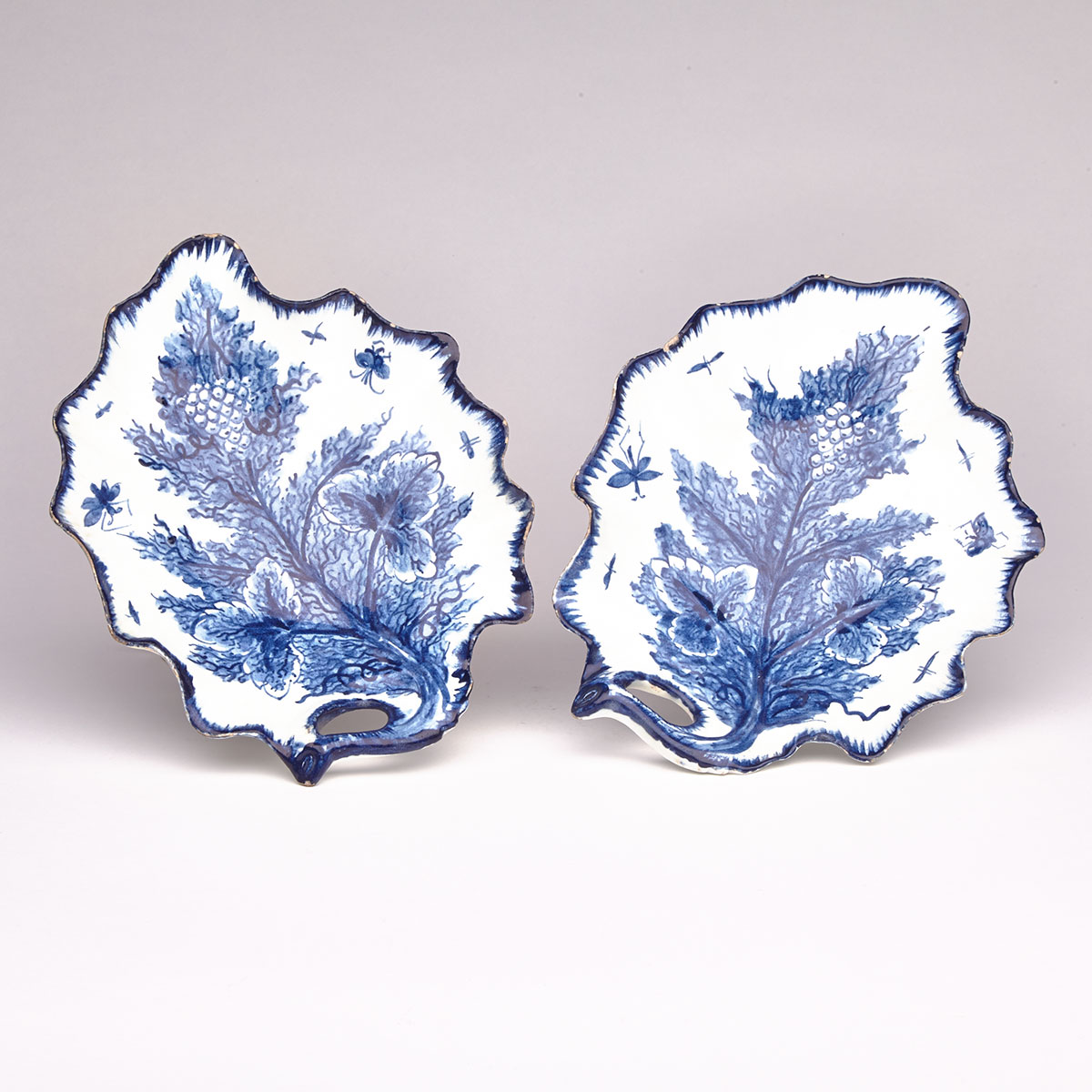 Pair of Bow Leaf Shaped Dishes, c.1765