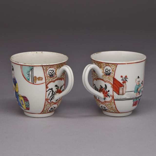 Pair of Worcester Coffee Cups, c.1770