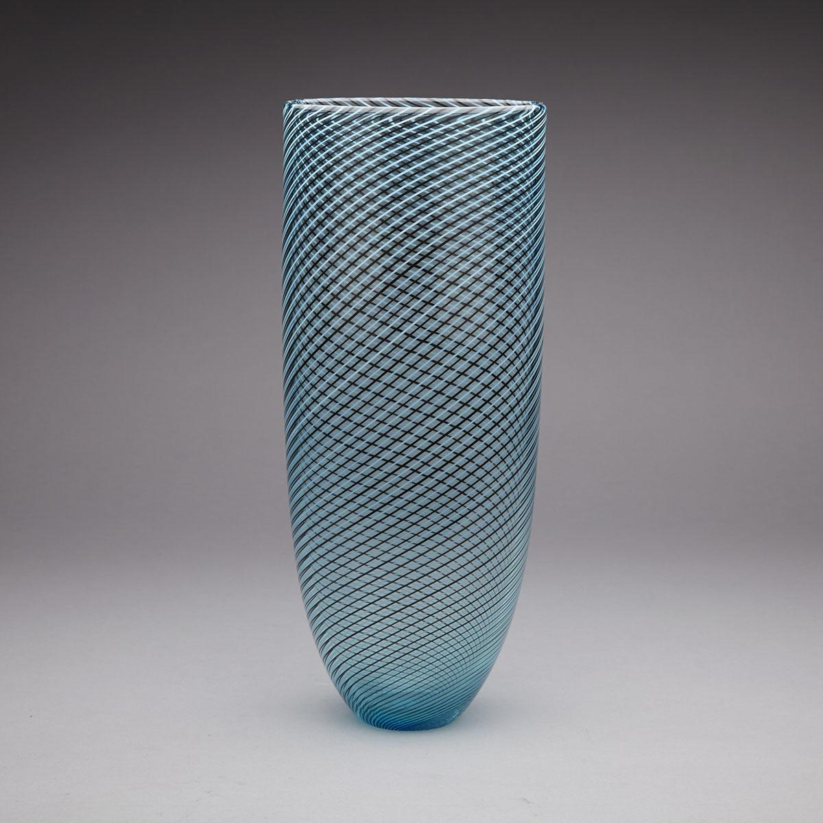 Seguso ‘Bovolo’ Filigrana Glass Vase, c.2000