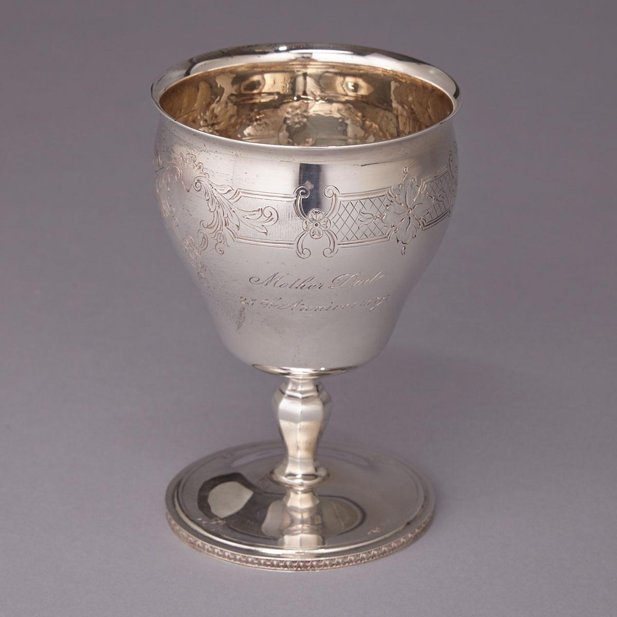 English Silver Goblet, Adie Bros., Birmingham, 1930