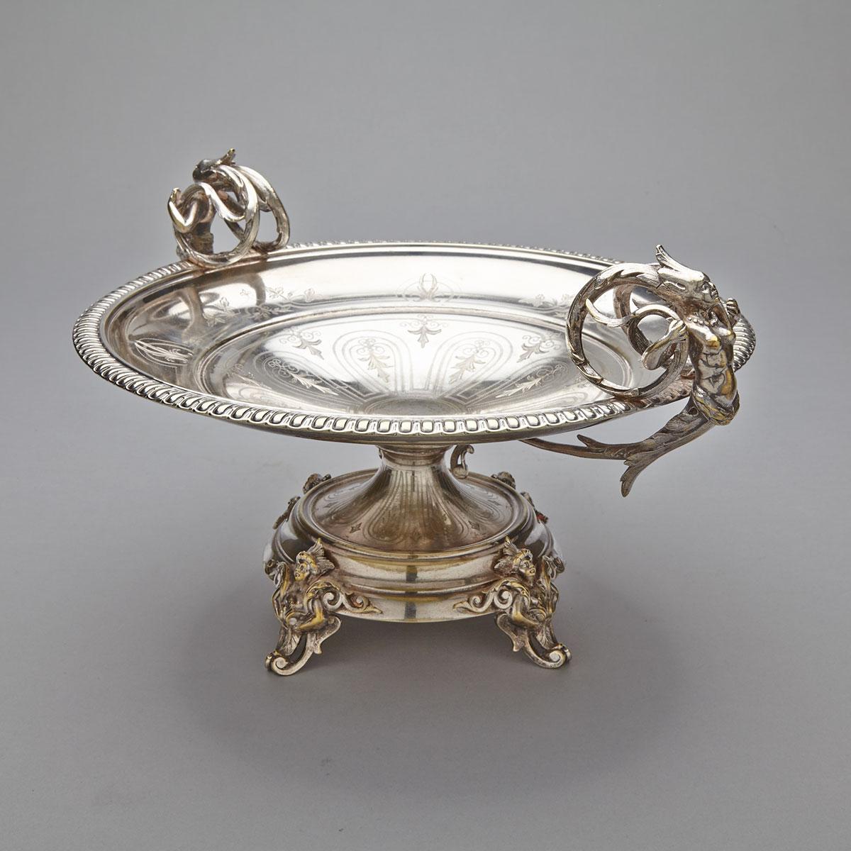 Continental Silver Plated Pedestal Footed Comport, late 19th century