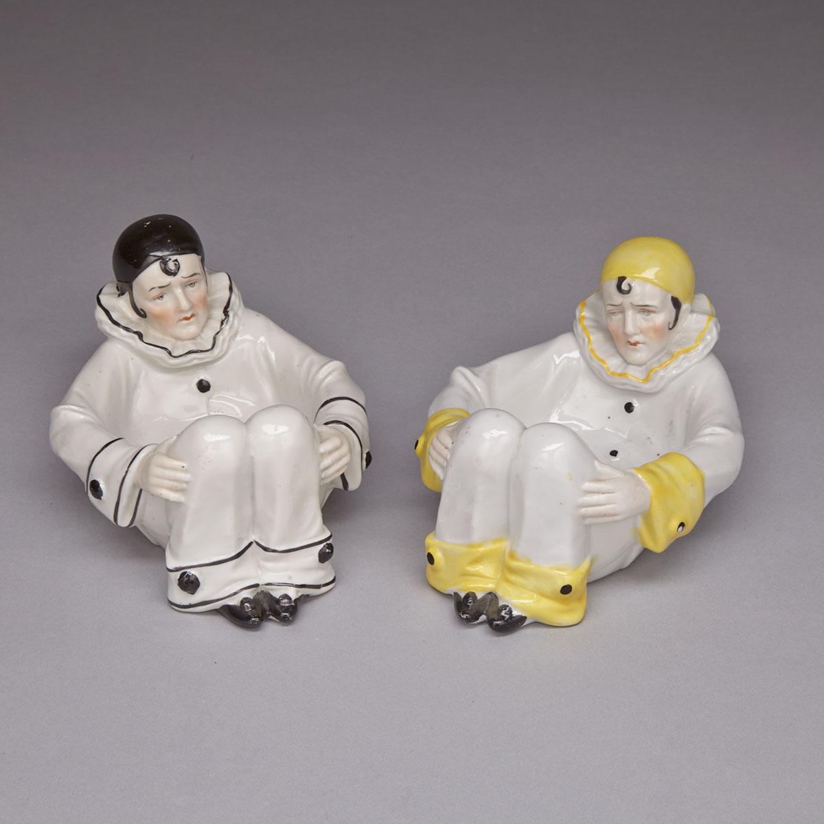 Two German ‘Pierriot’ Figural Dishes, 1920s