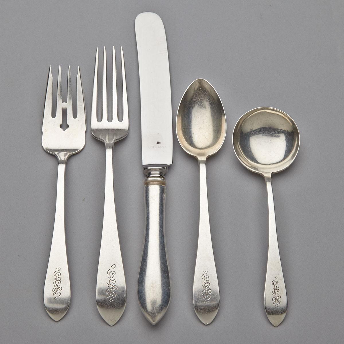 American Silver ‘Pointed Antique’ Pattern Flatware, Dominick & Haff, New York, N.Y., early 20th century