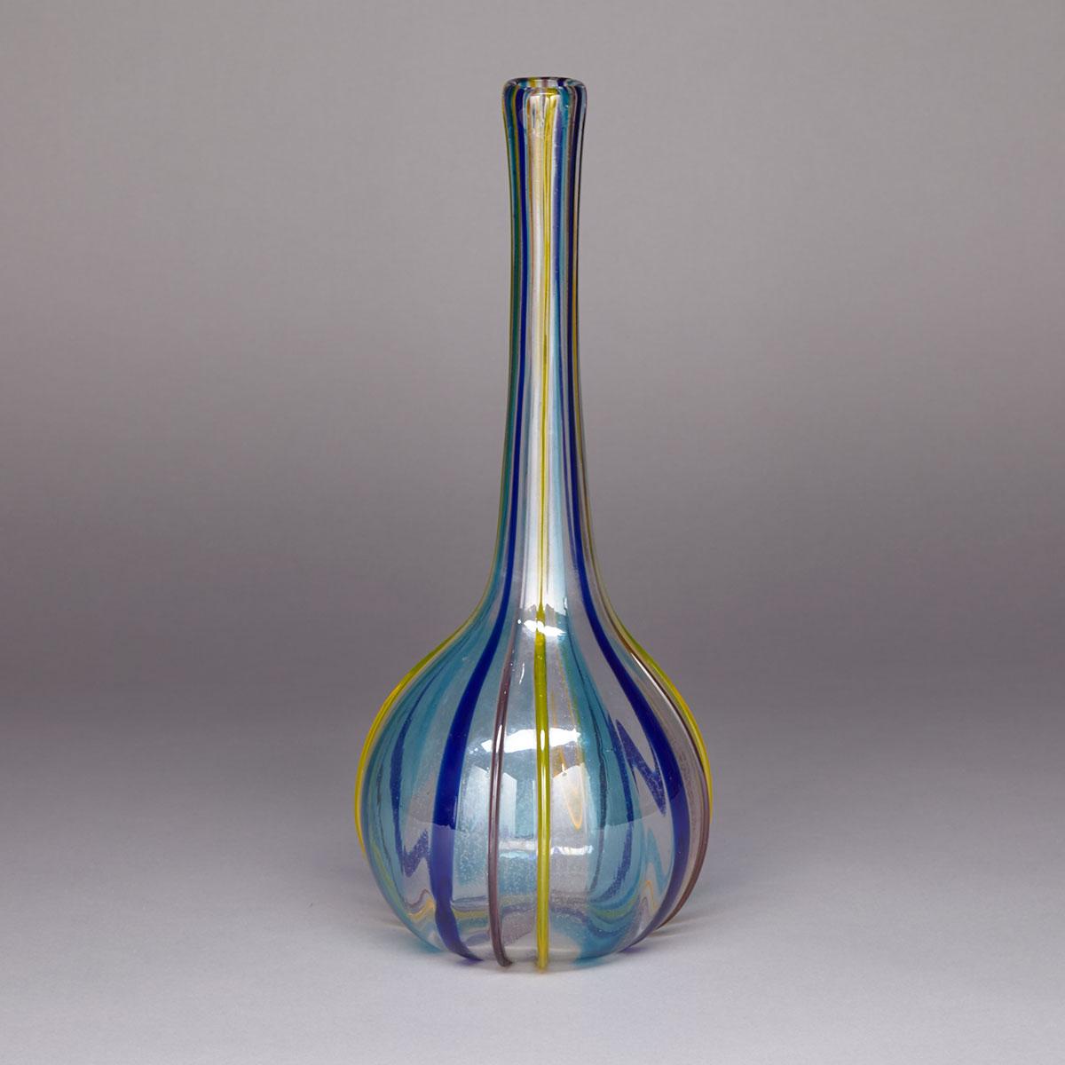 Murano Glass Bottle Vase, mid-20th century