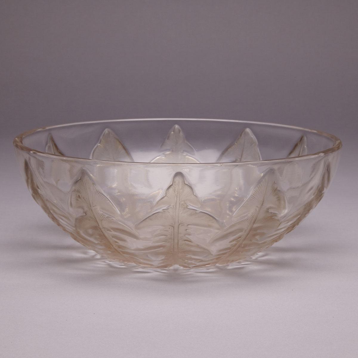 ‘Pissenlit’,  Lalique Moulded and Partly Frosted Glass Bowl, c.1930