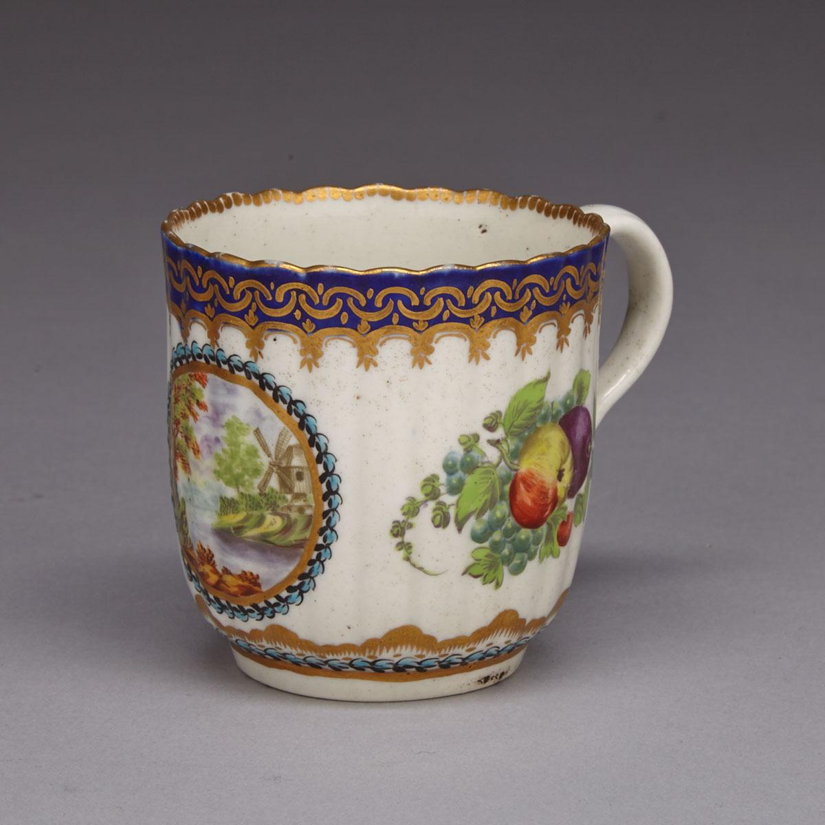 Worcester ‘Earl Dalhousie’ Pattern Fluted Coffee Cup, c.1785