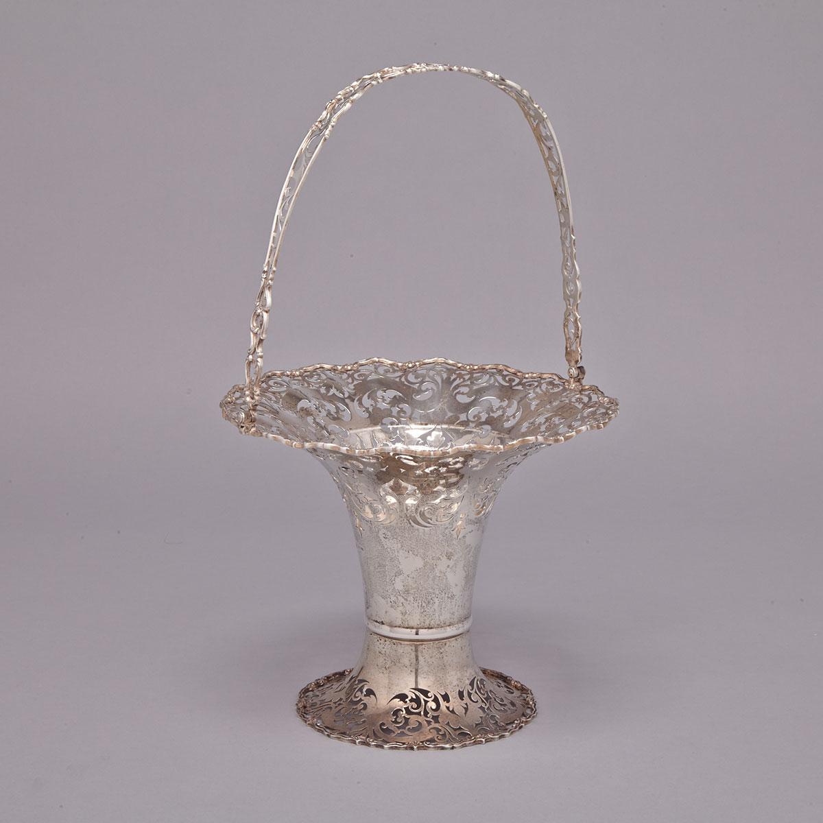 English Silver Flower Basket, Josiah Williams & Co., London, 1912