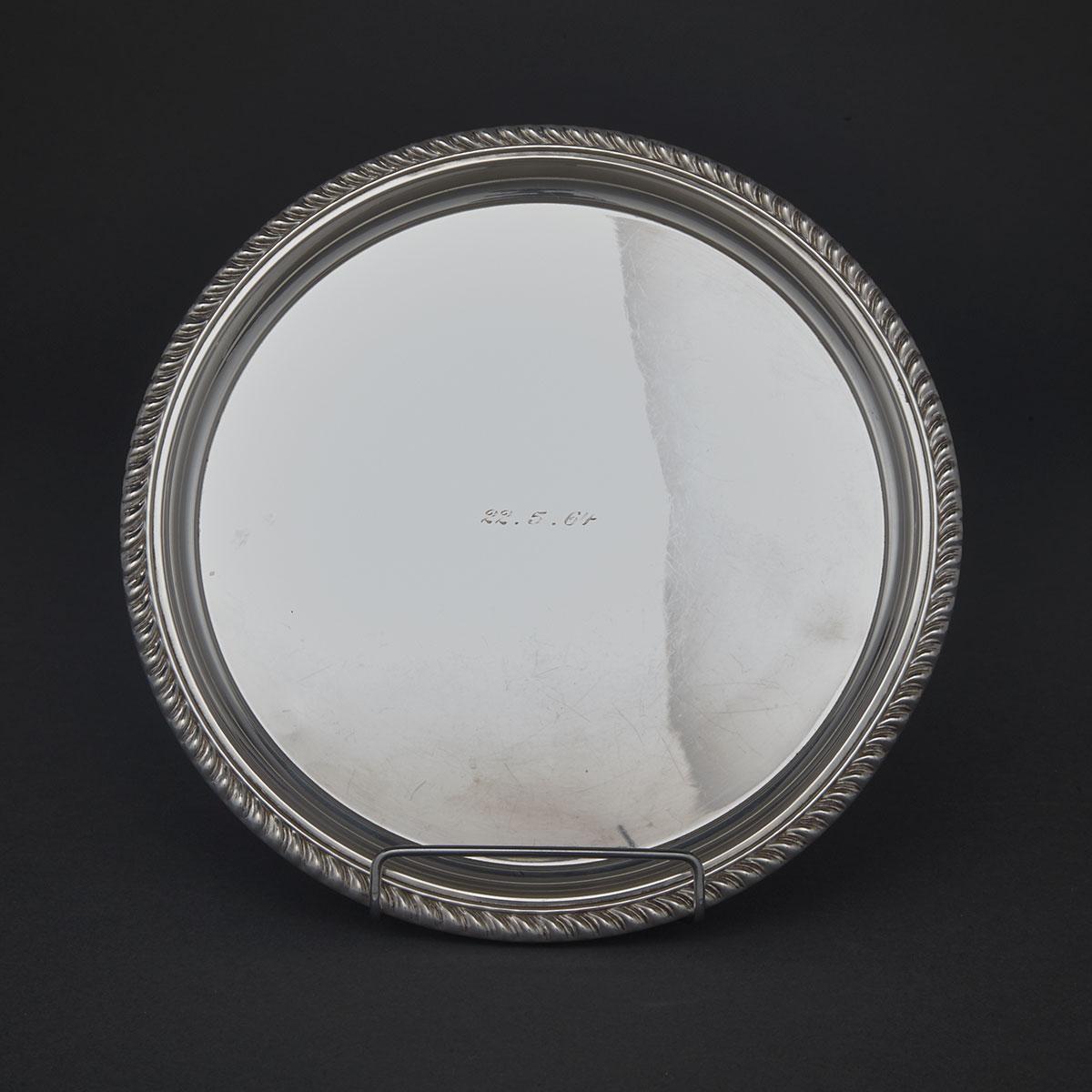 Canadian Silver Small Salver, Henry Birks & Sons, Montreal, Que., 1963