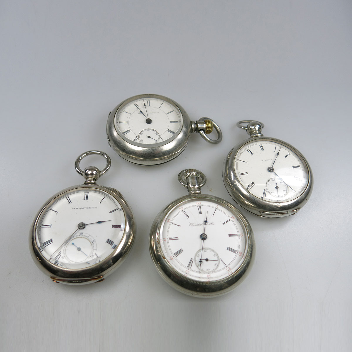 4 Various Openface Pocket Watches