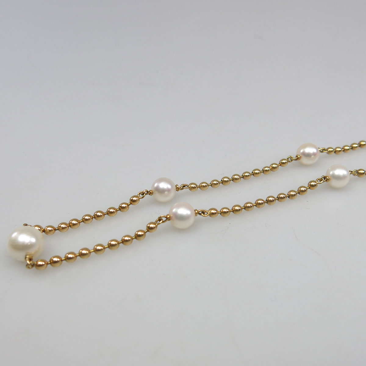 18k Yellow Gold Ball Link Necklace