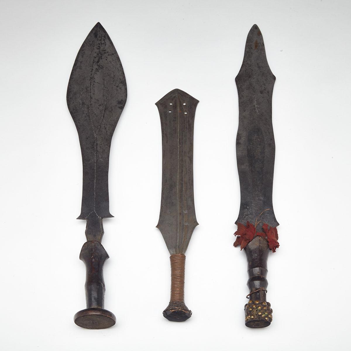 Three African Short Swords, 19th/20th century