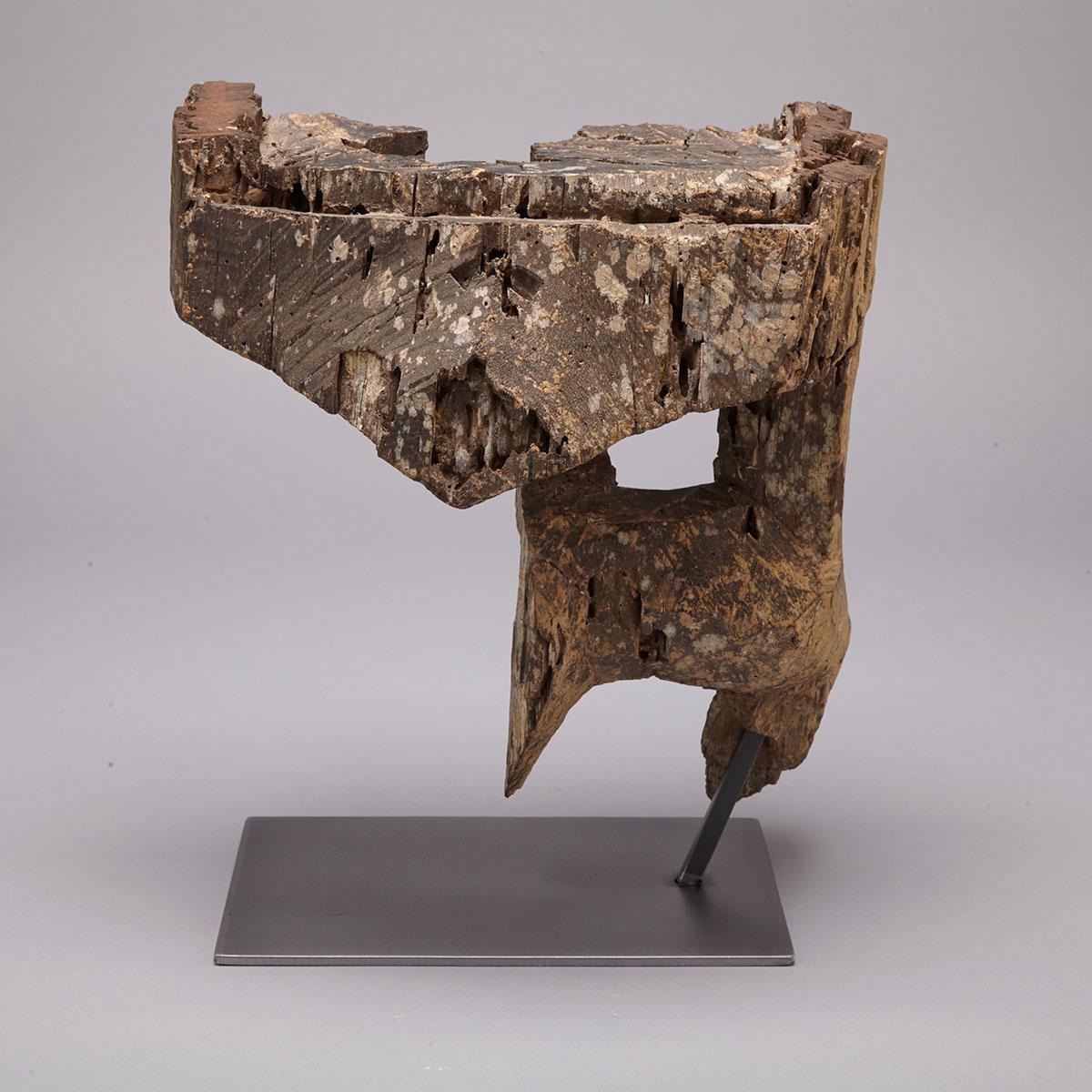 Borneo Bahau or Mondang Dayak Sarcophagus Mask Fragment, c.900 A.D.