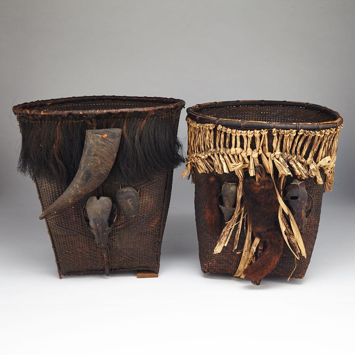 Two Nagaland Head Baskets, 19th/20th century