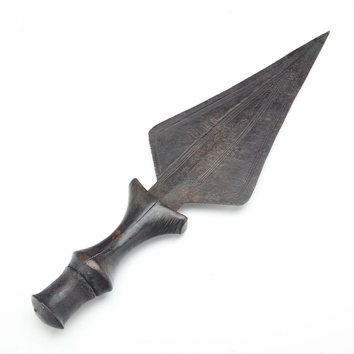 African Tetela Dagger, Zaire, 19th century