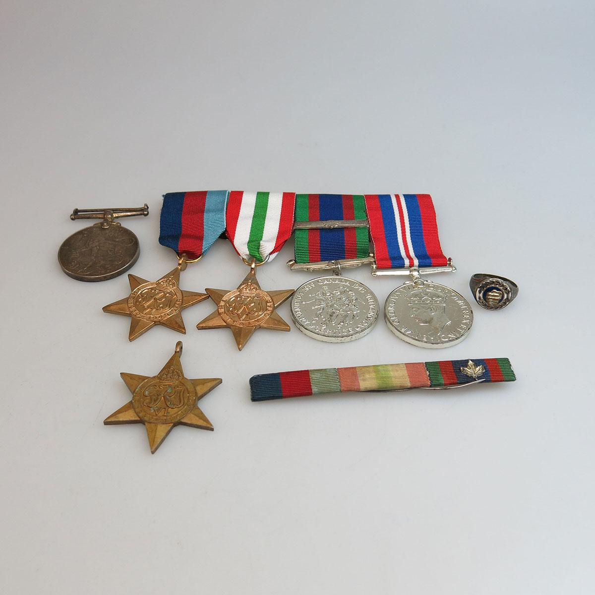 6 Various WWII Medals