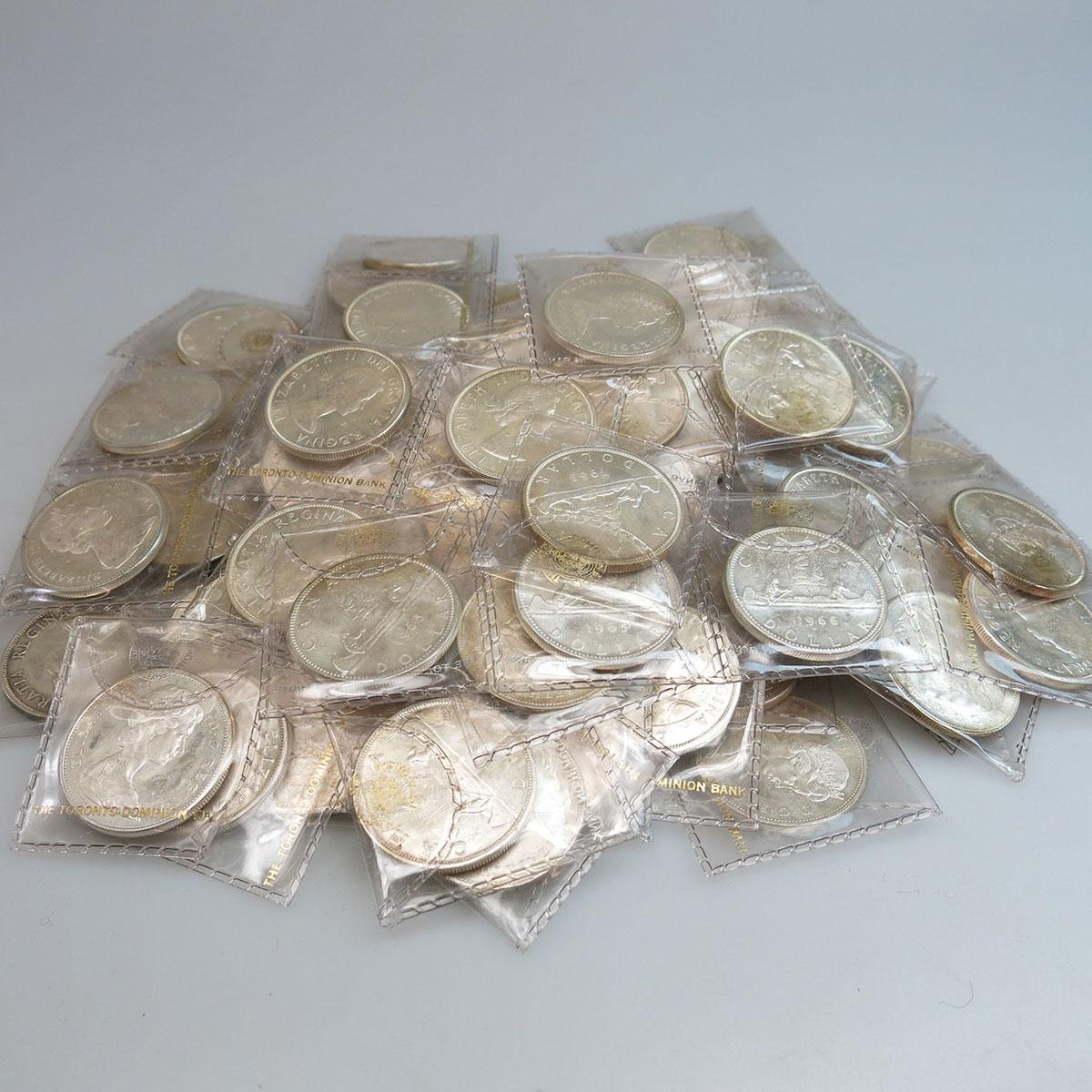85 Various Canadian Silver Dollars