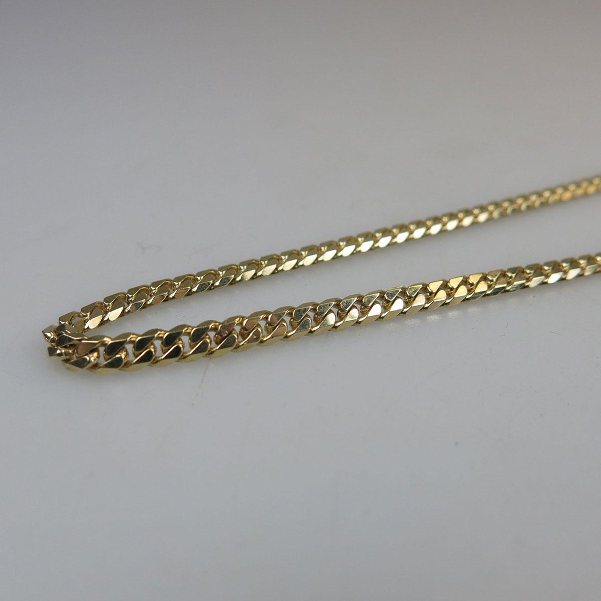 14k Yellow Gold Flat Curb Link Chain