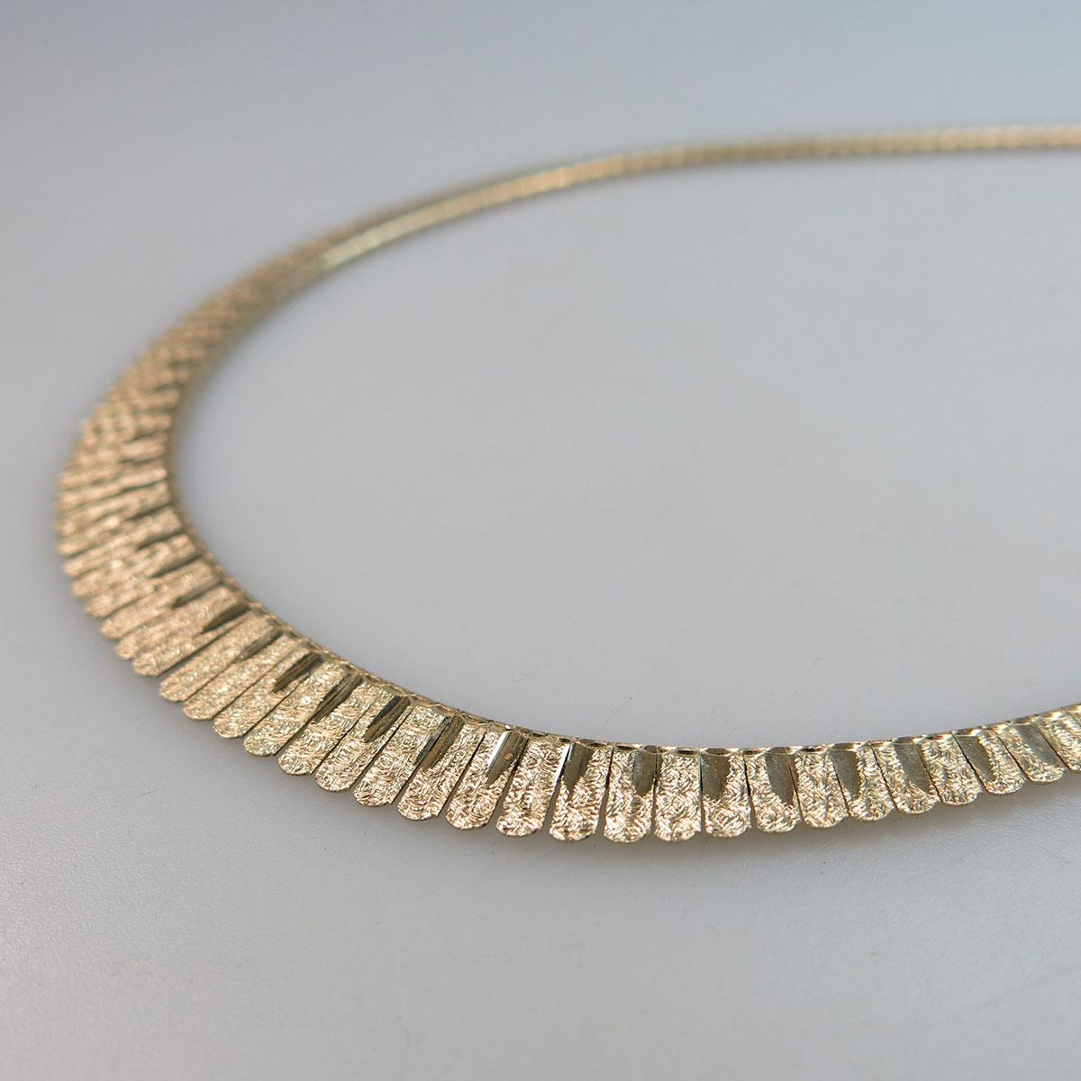 Italian 14k Yellow Gold Fringe Necklace